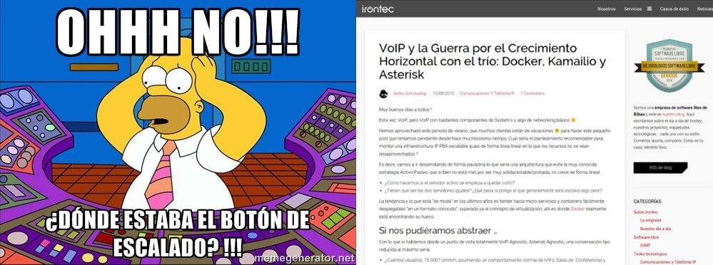 El post premiado explica cómo escalar con Docke plataformas que usan Kamailio y Asterisk