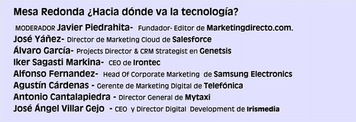 Presencia de Irontec en la mesa redonda de Tech Marketing Show 2015 de marketingdirecto.com en Madrid