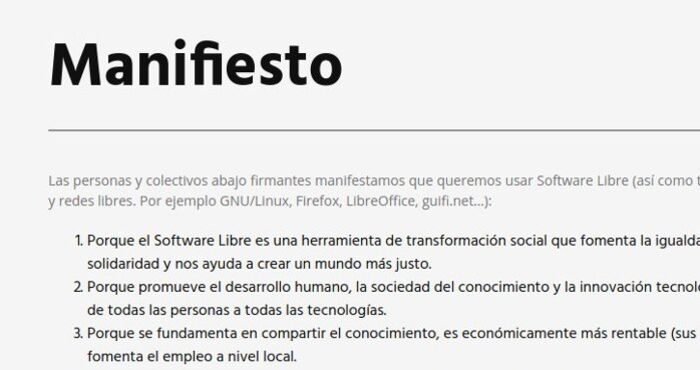Manifiesto para que la administración pública vasca promueva el software libre