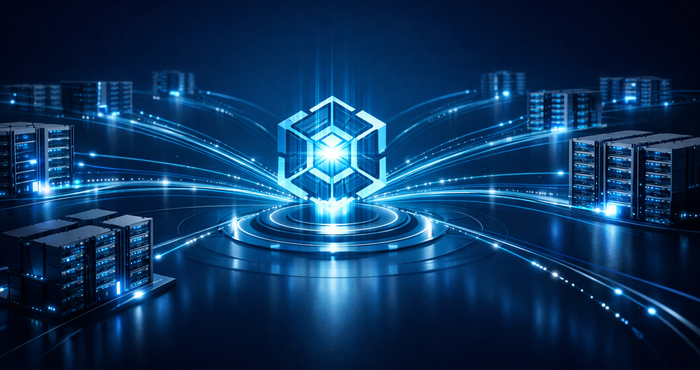 Visual conceptual de Proxmox Datacenter Manager como plano de control centralizado para la gestión de infraestructuras Proxmox distribuidas y multi-sede